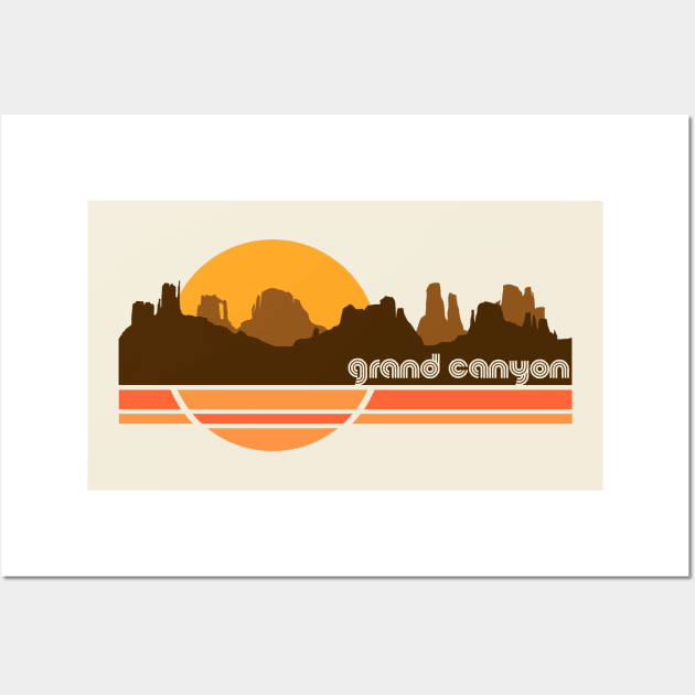 Grand Canyon 70s Style Tourist Souvenir Wall Art by darklordpug